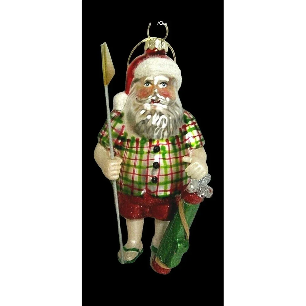 Holiday Lane Sports Golf Santa Ornament 18th hole